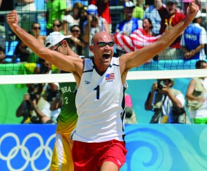 PD4 Phill Dalhaulsser from USA celebrates olympic gold medal